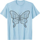 Butterfly Coloring Craft Art DIY Painting Color Paint T-Shirt - T-Shirt | Light Blue