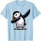 Puffin | Puffin Bird, For Kids & Cute Dabbing Puffin T-Shirt - T-Shirt | Light Blue