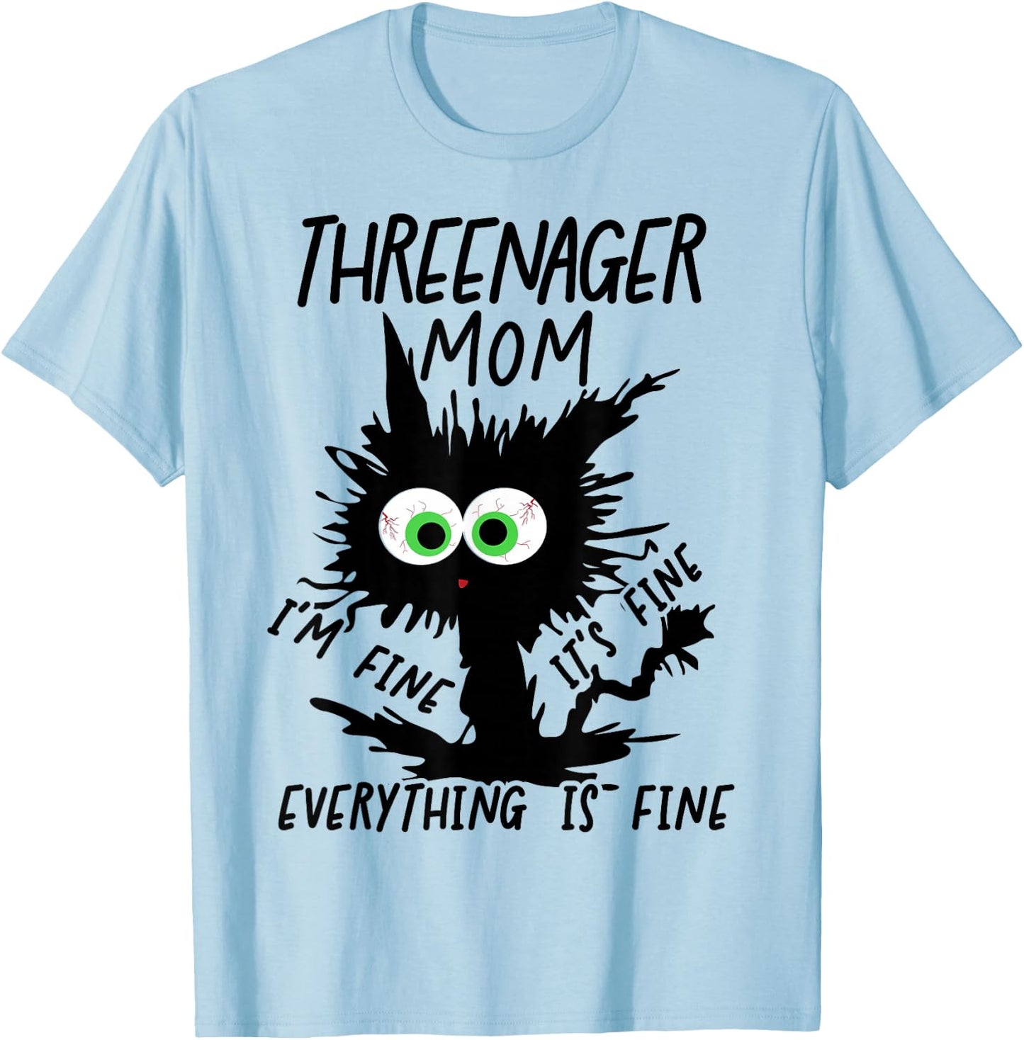 Mom Threenager Mom Mommy Of A Threenager T-Shirt - T-Shirt | Light Blue