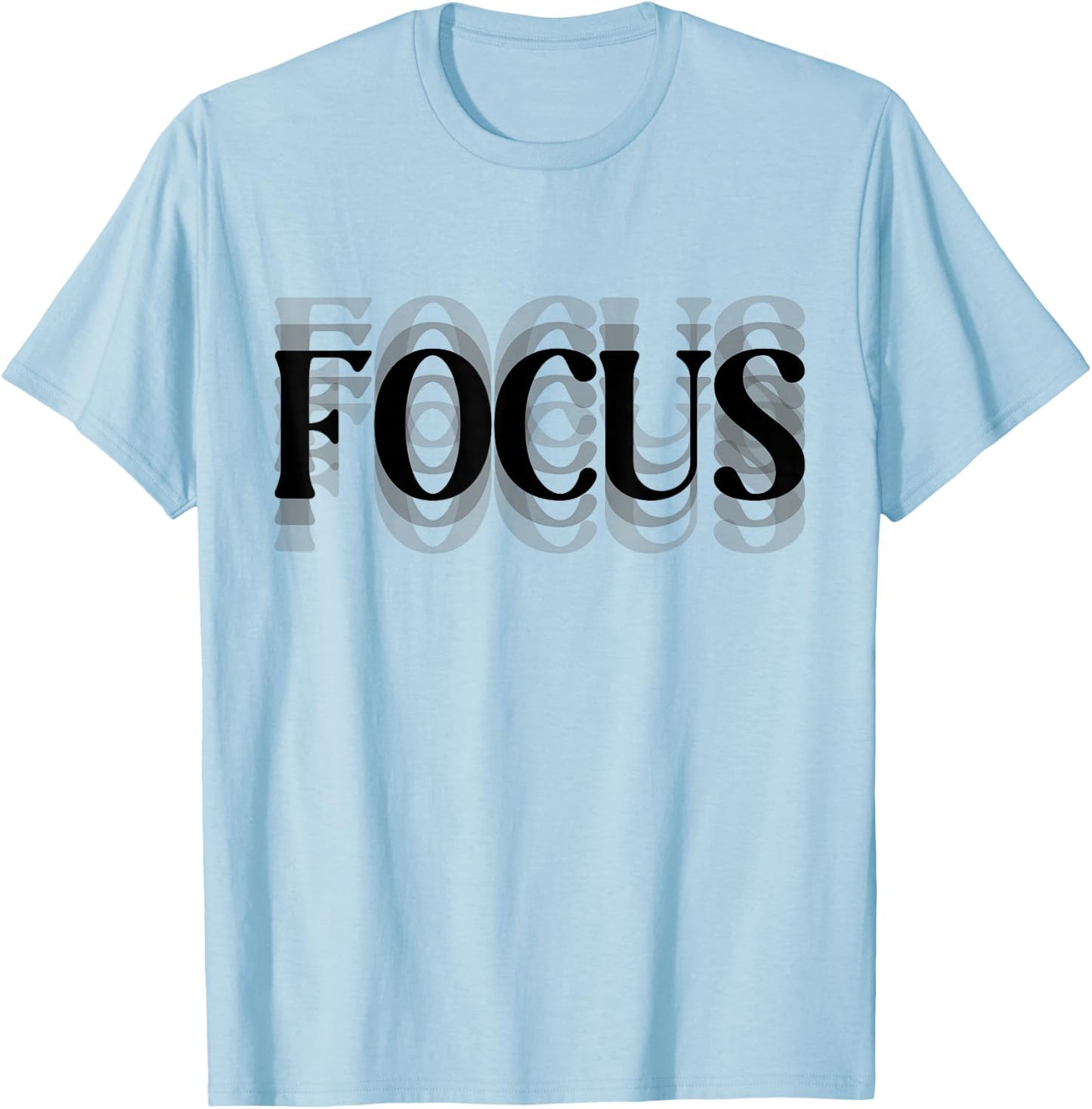 Focus Optical Illusion Trippy T-Shirt - T-Shirt | Light Blue