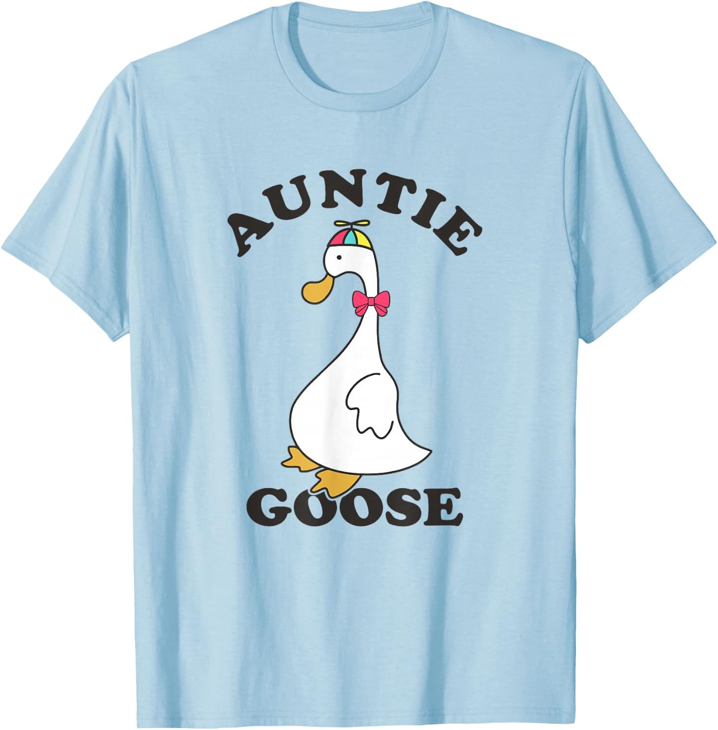 Auntie Goose Funny Silly Goose Aunt T-Shirt - T-Shirt | Light Blue