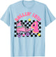 Rolling Into 4 Years Old Skater Groovy Birthday Girls Kids T-Shirt - T-Shirt | Light Blue
