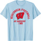 Wisconsin Badgers Big 10 Football White Officially Licensed T-Shirt - T-Shirt | Light Blue