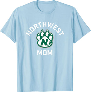 Northwest Missouri State Bearcats Arched Mom T-Shirt - T-Shirt | Light Blue