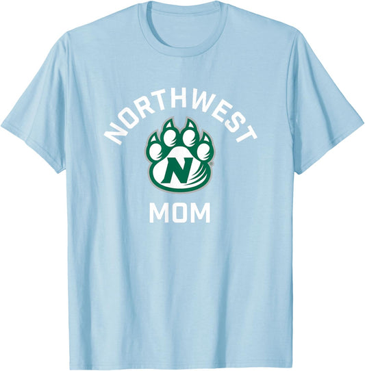 Northwest Missouri State Bearcats Arched Mom T-Shirt - T-Shirt | Light Blue