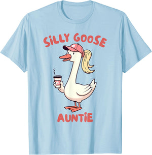 Aunt Silly Goose On The Loose Silly Gang Silly Goose Auntie T-Shirt - T-Shirt | Light Blue