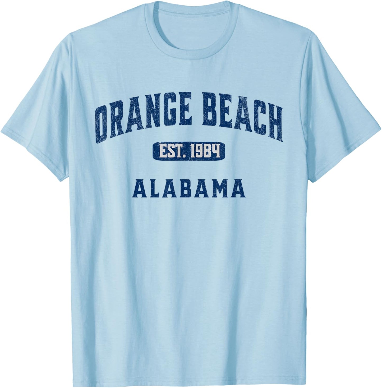 USA Vintage Merch Souvenir Visit Orange Beach Alabama Women Kids T-Shirt - T-Shirt | Light Blue