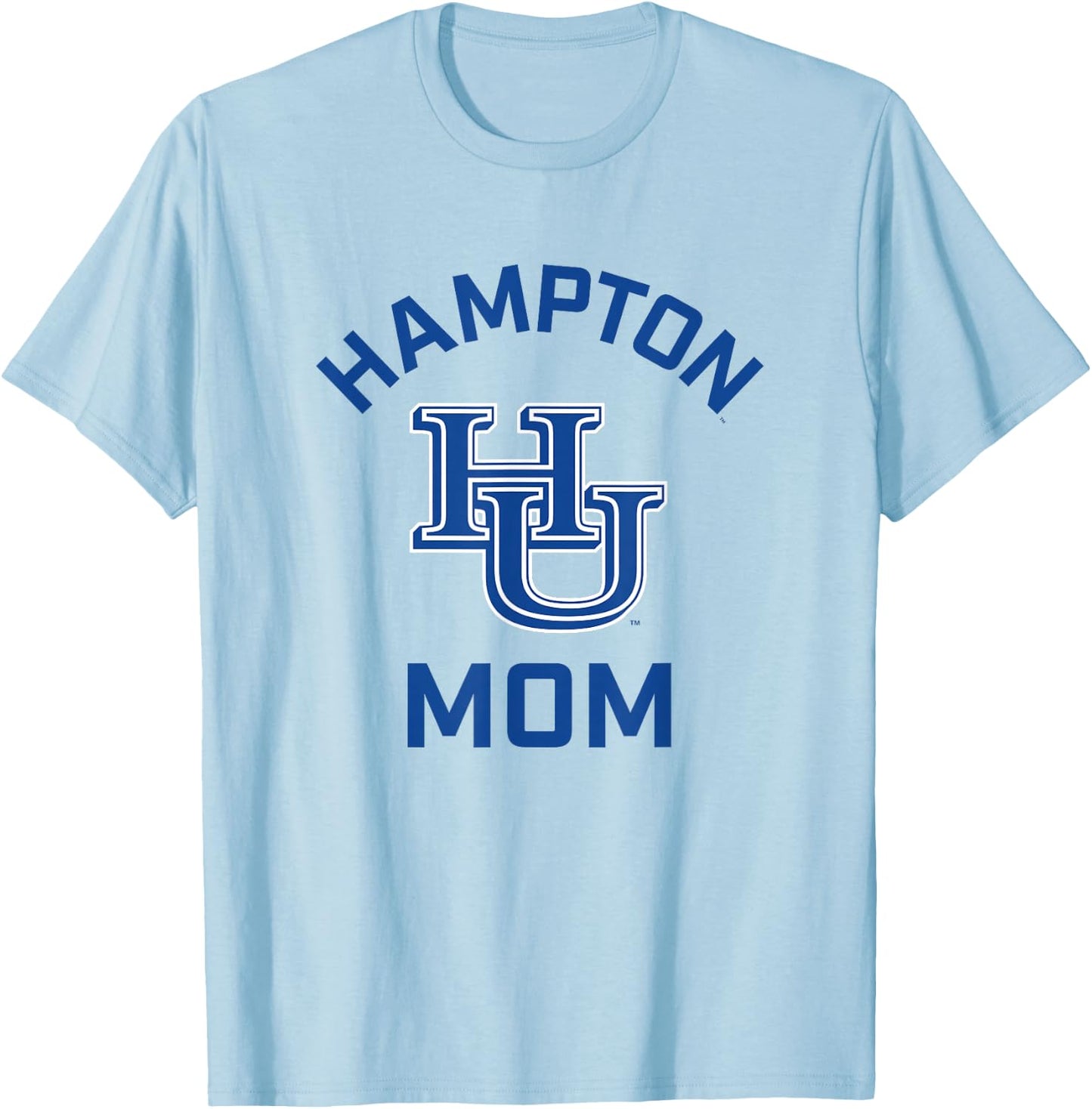 Hampton University Pirates Arched Mom T-Shirt - T-Shirt | Light Blue