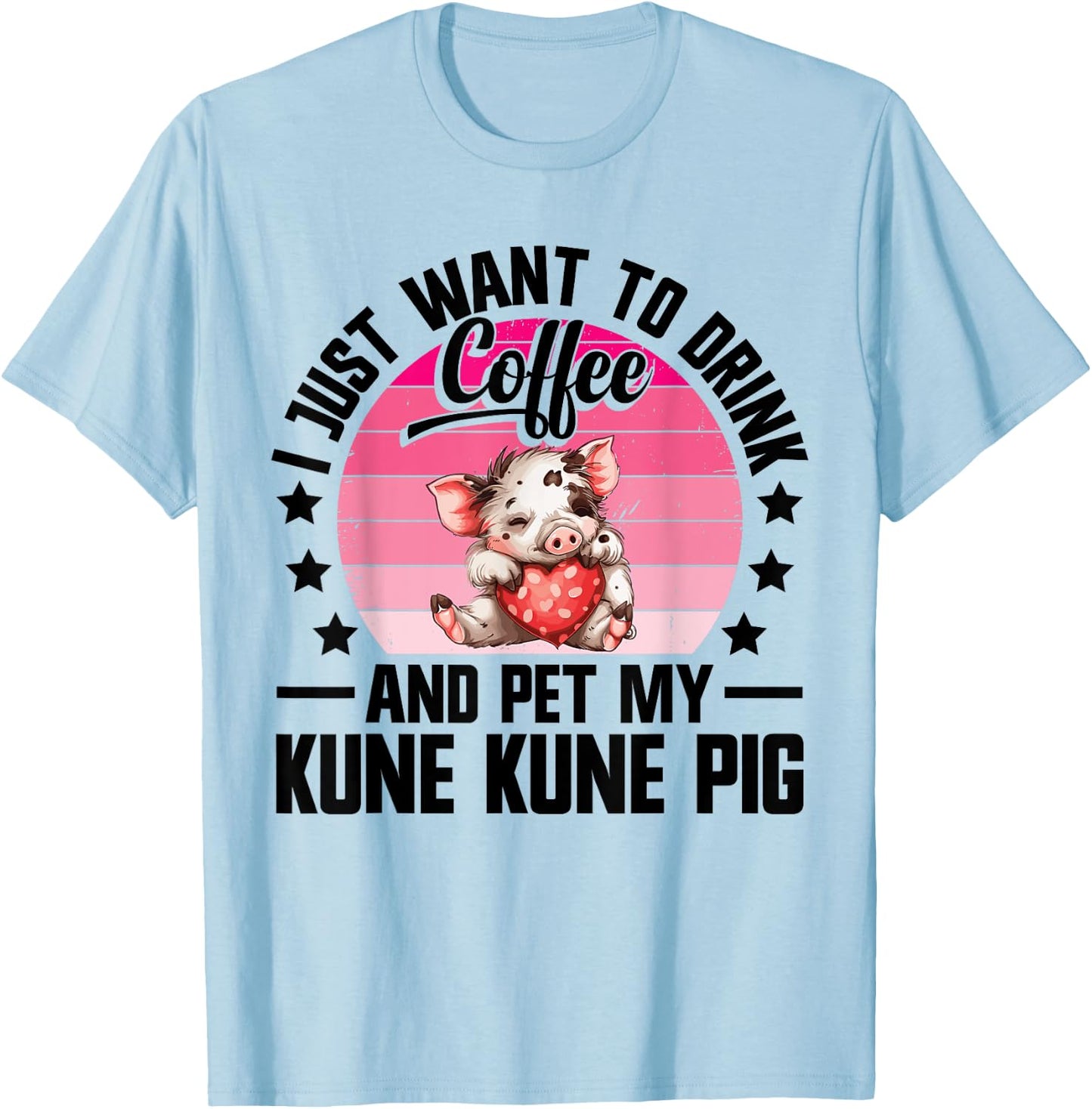 Kune Kune Pig Lover Supplies Pig Breeder Kunekune Pig T-Shirt - T-Shirt | Light Blue