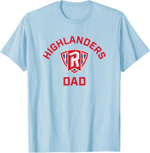 Radford University Highlanders Arched Dad T-Shirt - T-Shirt | Light Blue