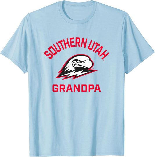 Southern Utah University Thunderbirds Arched Grandpa T-Shirt - T-Shirt | Light Blue