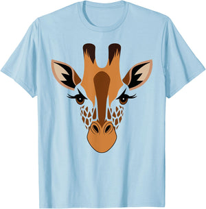 Halloween Giraffe Face Costume Kids Cute Themed T-Shirt - T-Shirt | Light Blue