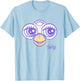 Furby Big Cute Face Big Chest Frame Logo T-Shirt - T-Shirt | Light Blue