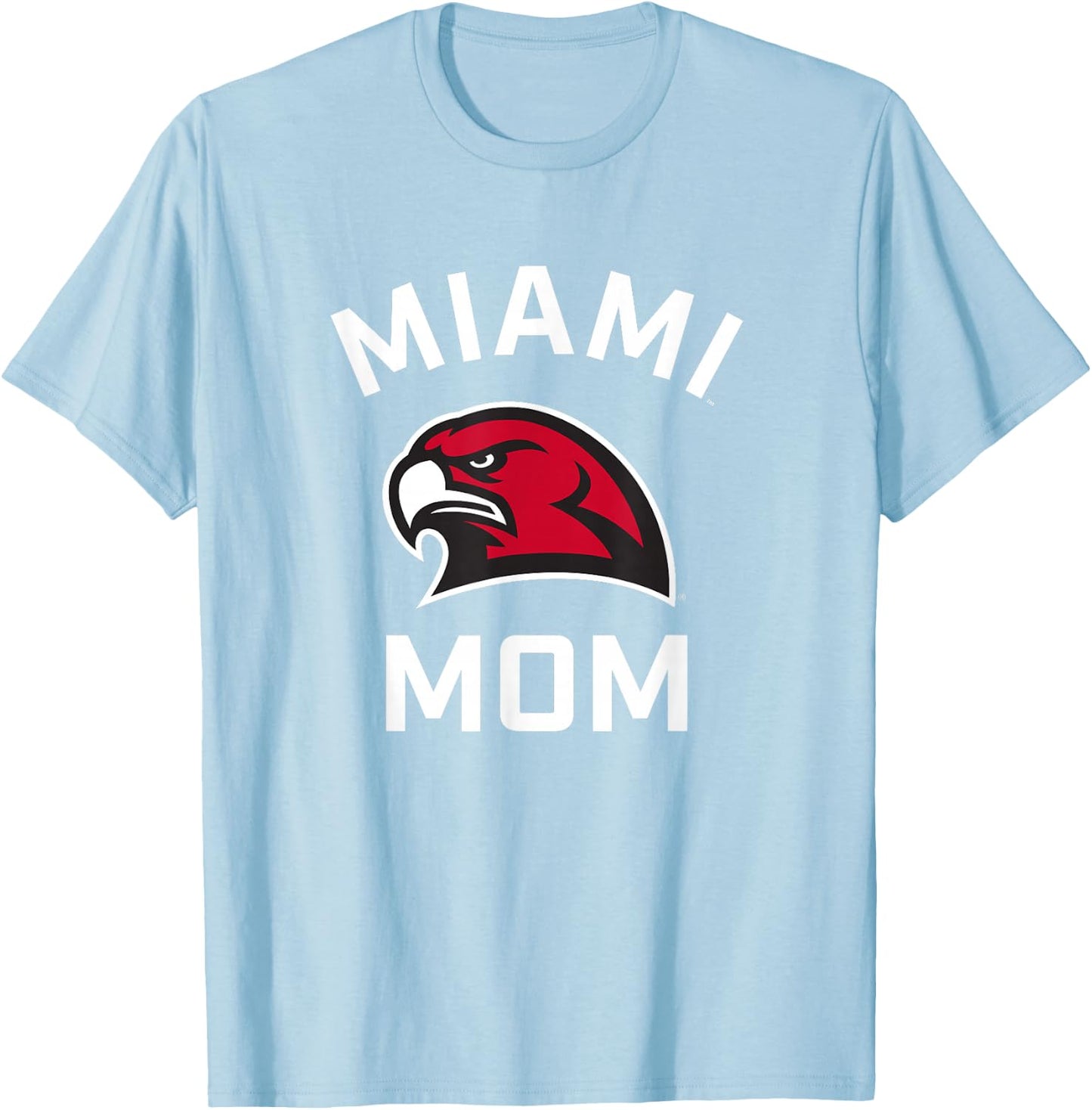 Miami University Ohio Redhawks Arched Mom T-Shirt - T-Shirt | Light Blue