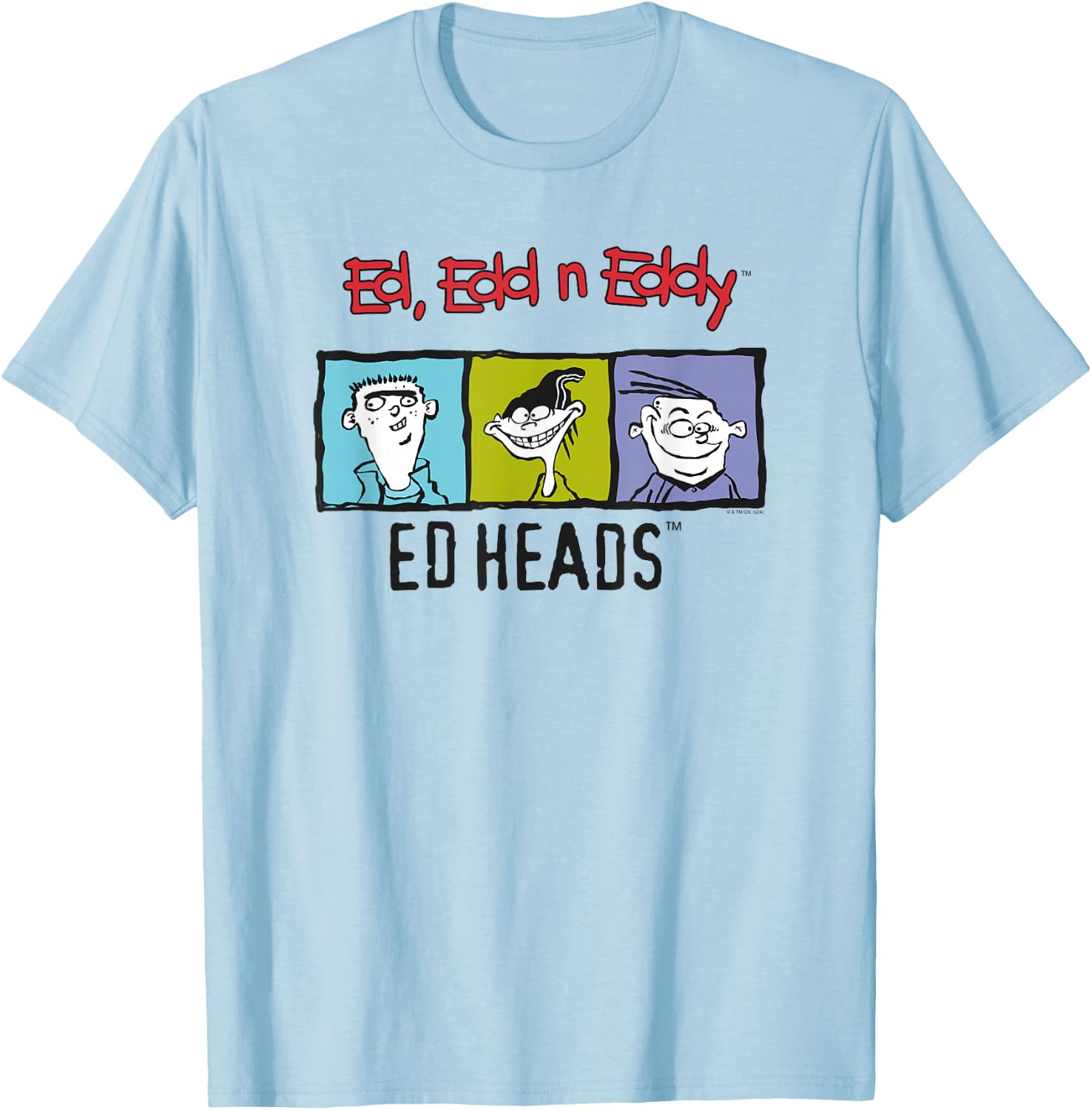 Ed, Edd n Eddy Heads Colorful Frame T-Shirt - T-Shirt | Light Blue