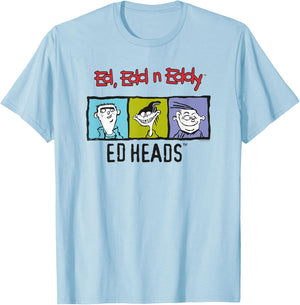 Ed, Edd n Eddy Heads Colorful Frame T-Shirt - T-Shirt | Light Blue