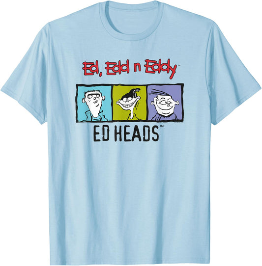 Ed, Edd n Eddy Heads Colorful Frame T-Shirt - T-Shirt | Light Blue