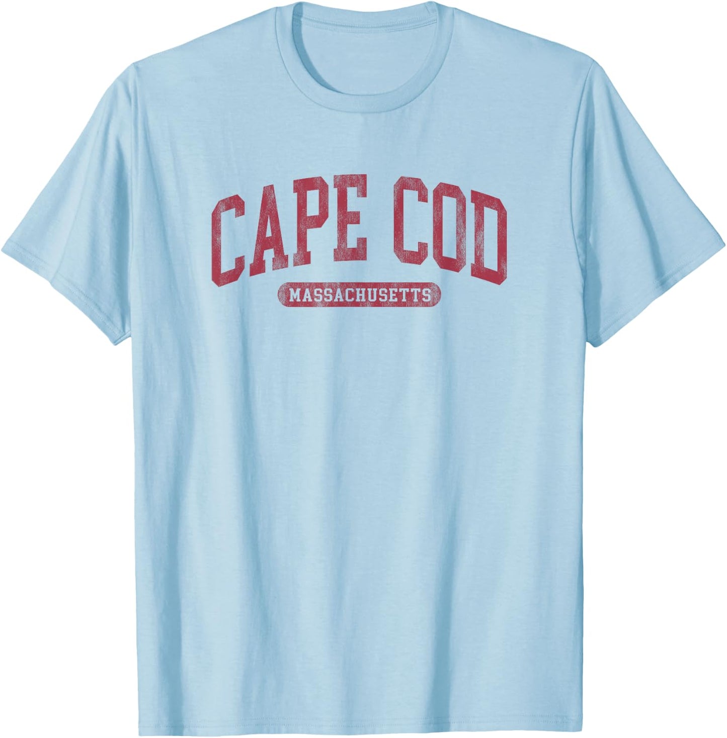 Cape Cod Est 1602 Massachusetts Retro Preppy Throwback T-Shirt - T-Shirt | Light Blue