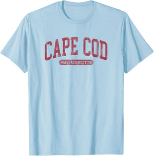 Cape Cod Est 1602 Massachusetts Retro Preppy Throwback T-Shirt - T-Shirt | Light Blue