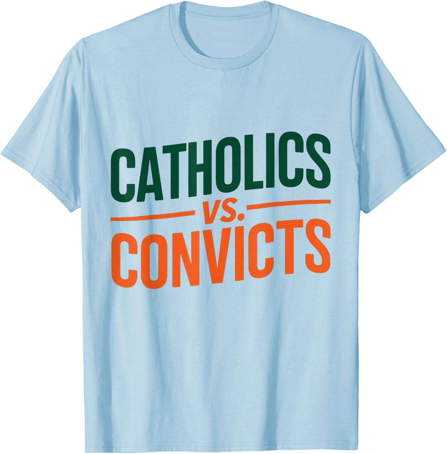 Classic Catholics vs Convicts 1988 T-Shirt - T-Shirt | Light Blue