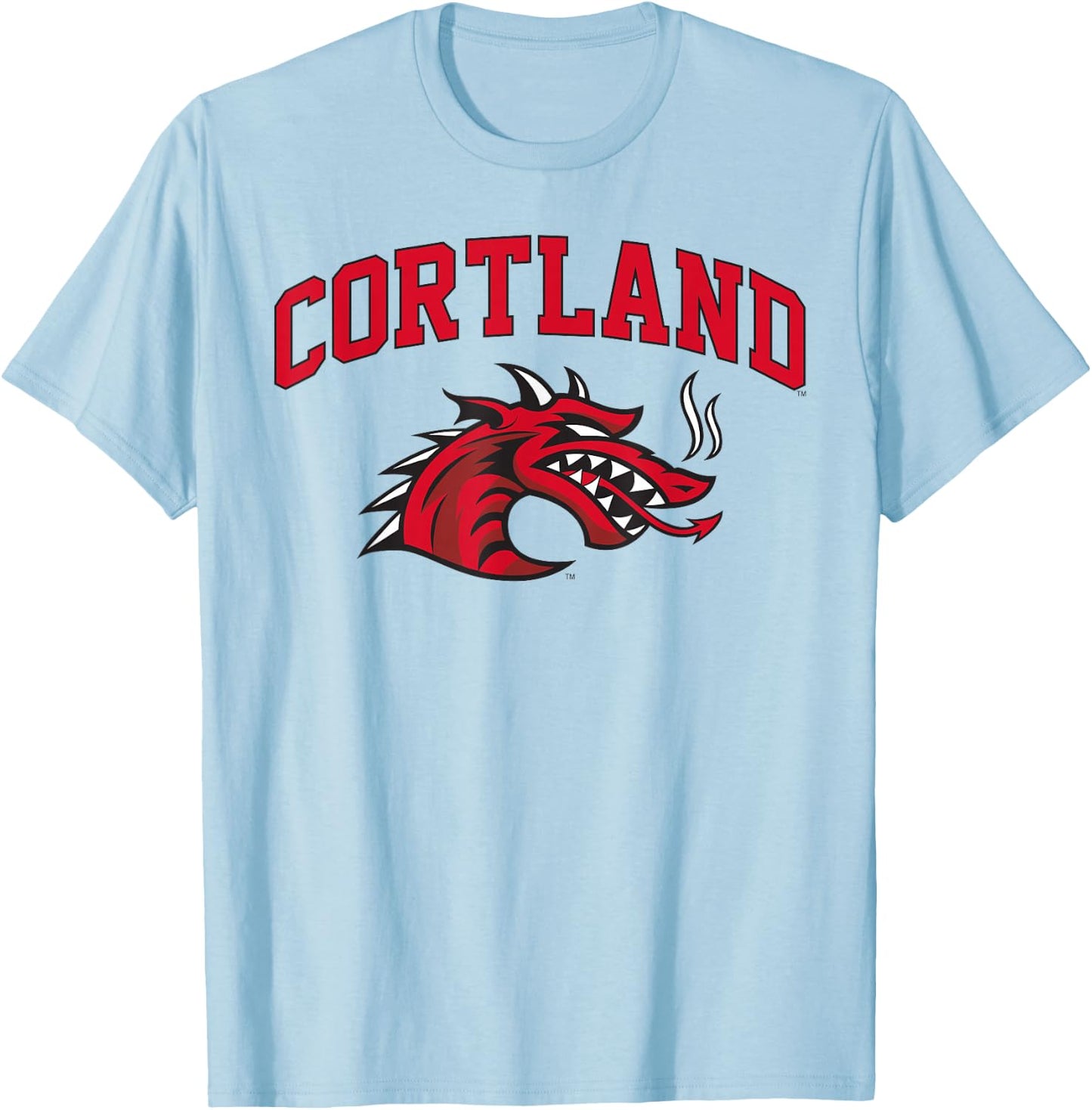 SUNY Cortland Red Dragons Athletics Logo T-Shirt - T-Shirt | Light Blue