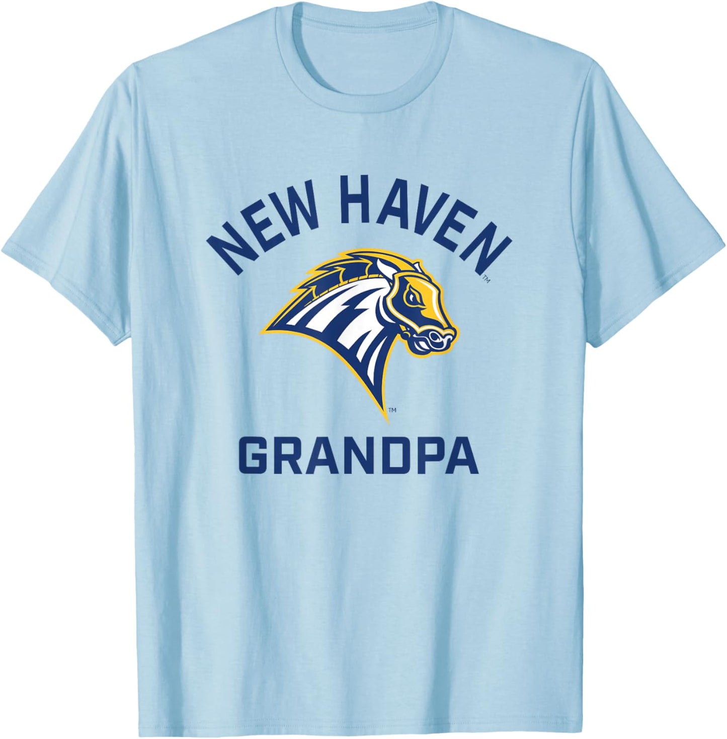 University of New Haven UNH Chargers Arched Grandpa T-Shirt - T-Shirt | Light Blue