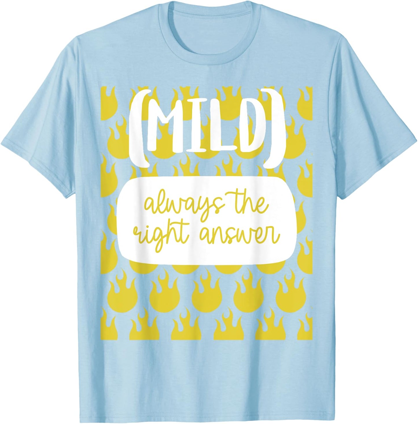 Mild Hot Sauce Packet Group Halloween Costume Matching T-Shirt - T-Shirt | Light Blue