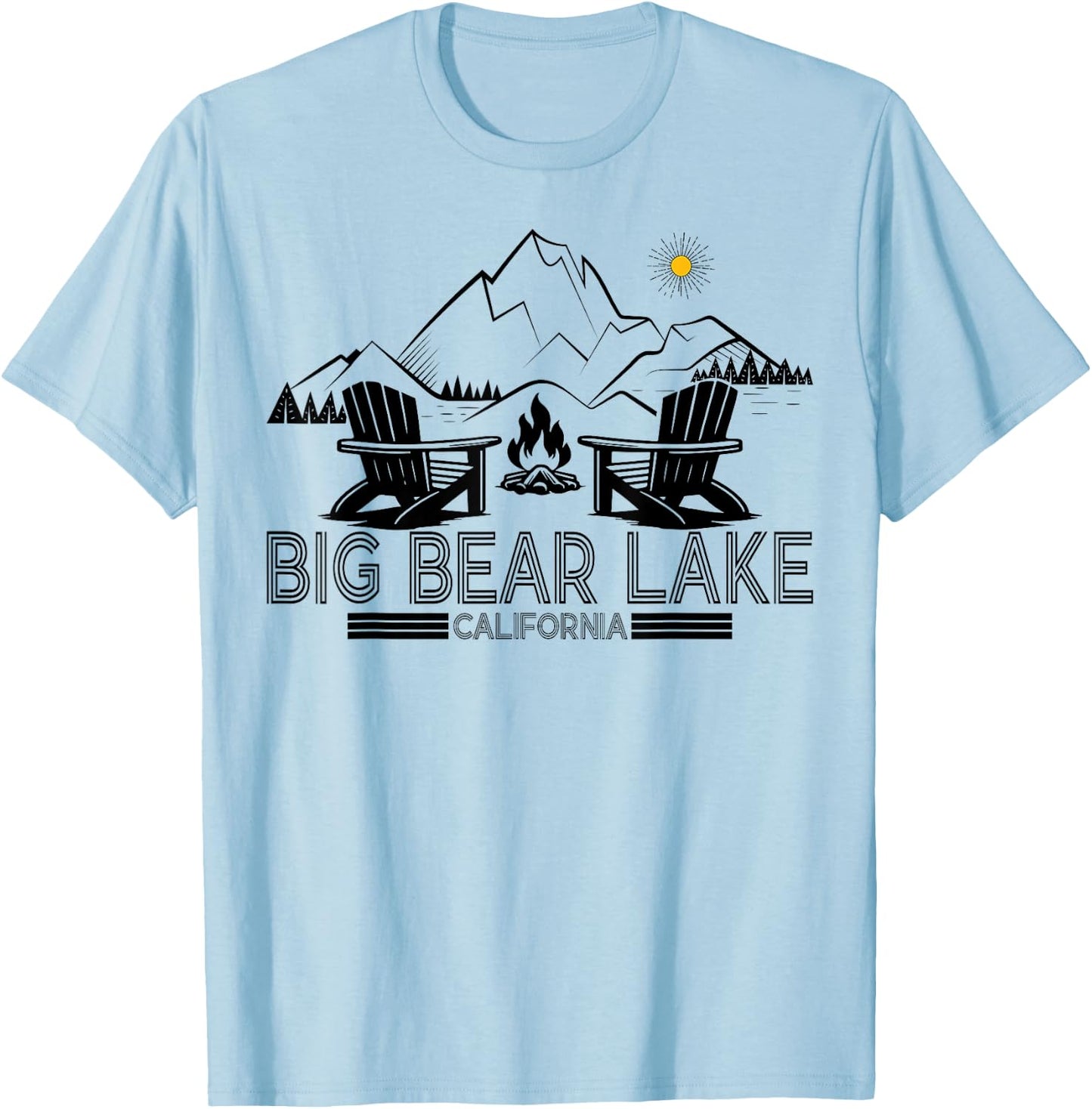 Big Bear Lake California Big Bear Family Mountains Vacation T-Shirt - T-Shirt | Light Blue