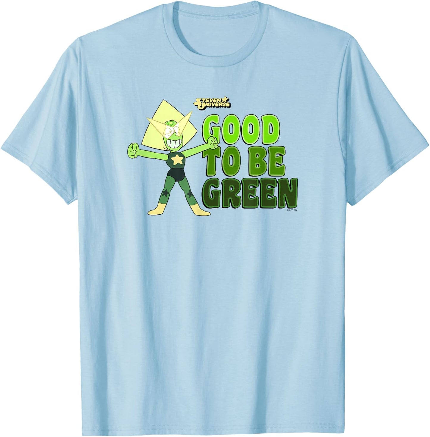 Steven Universe St. Patrick's Day Peridot Good to Be Green! T-Shirt - T-Shirt | Light Blue