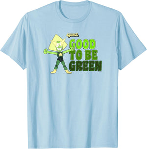 Steven Universe St. Patrick's Day Peridot Good to Be Green! T-Shirt - T-Shirt | Light Blue