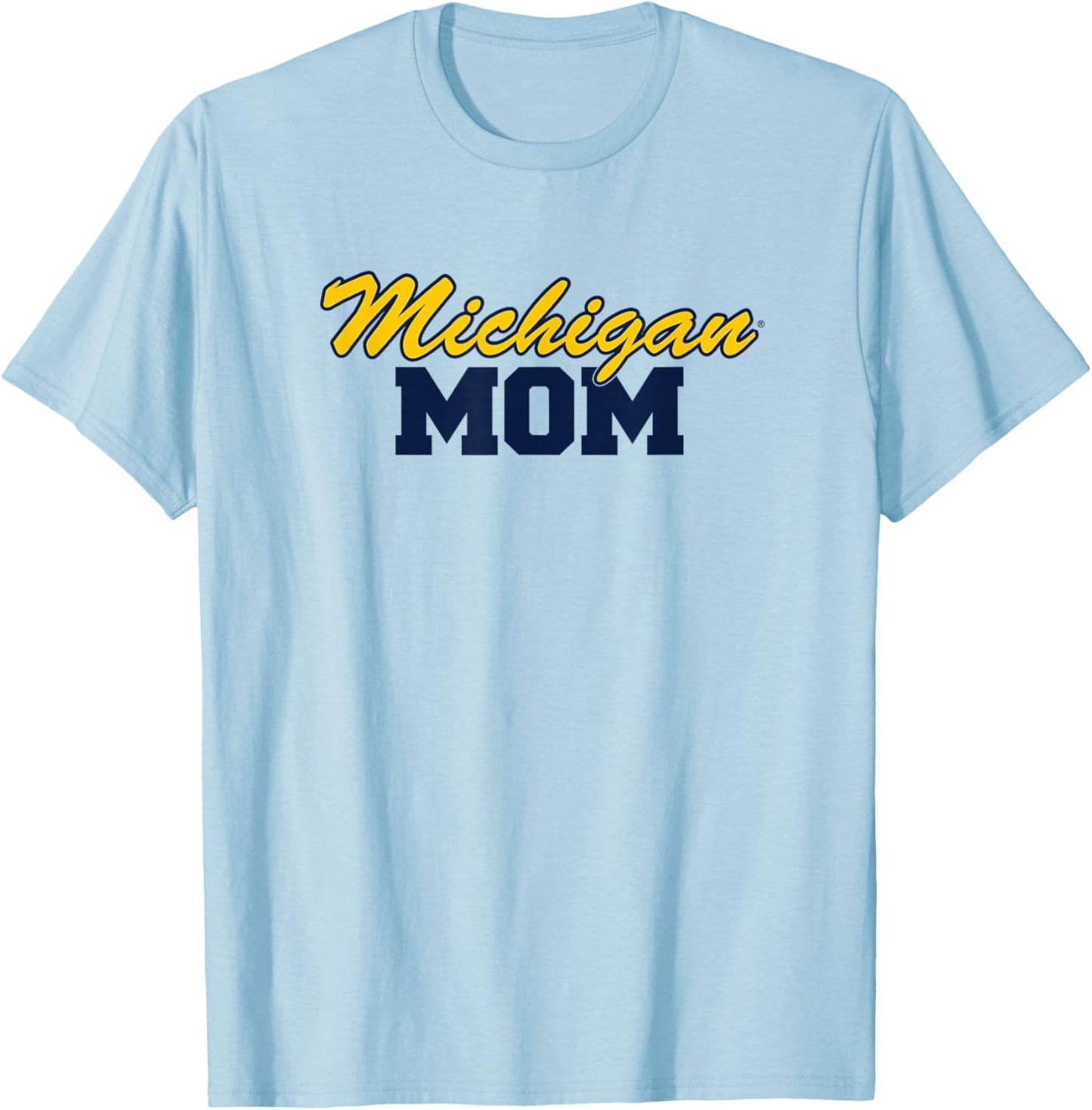 University of Michigan Wolverines U of M Mom T-Shirt - T-Shirt | Light Blue