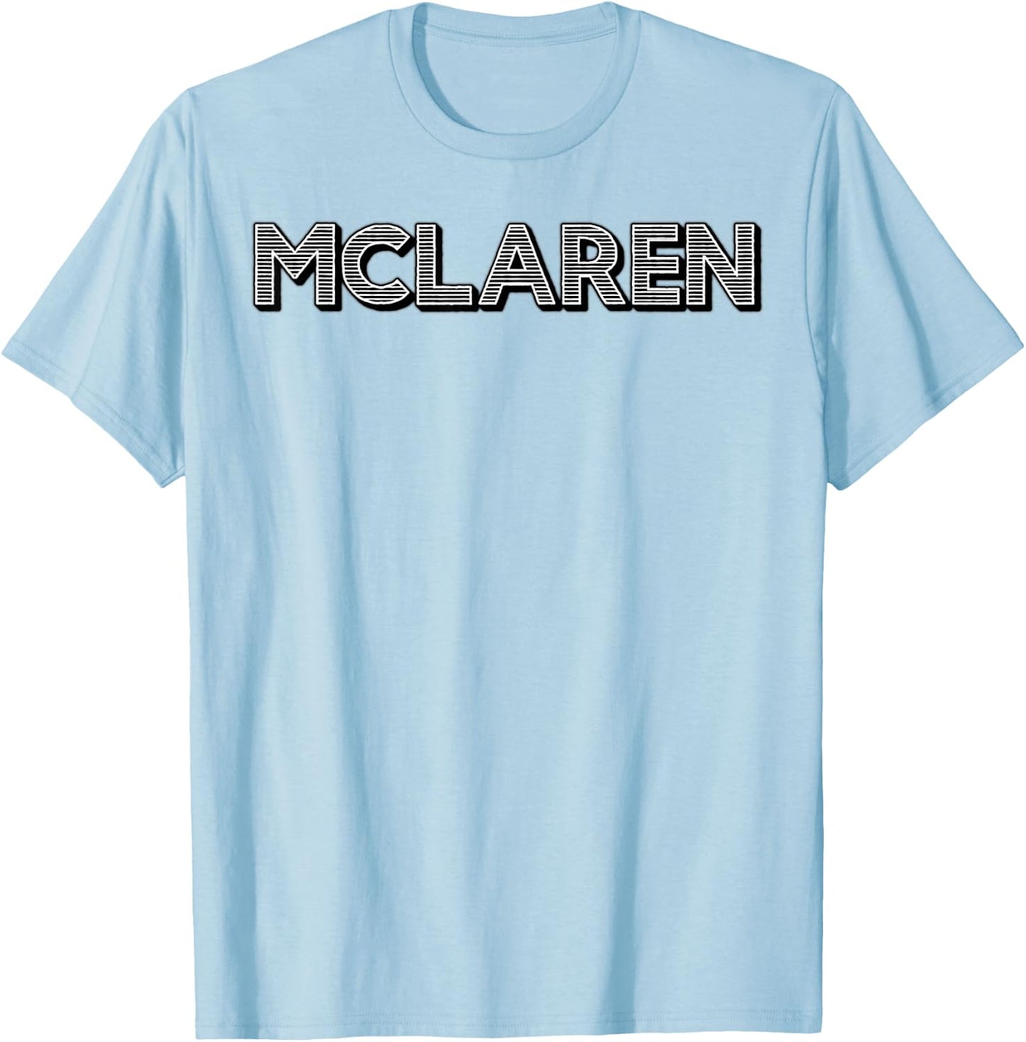 McLaren Name Retro 60s 70s 80s Vintage Family Funny Gift T-Shirt - T-Shirt | Light Blue