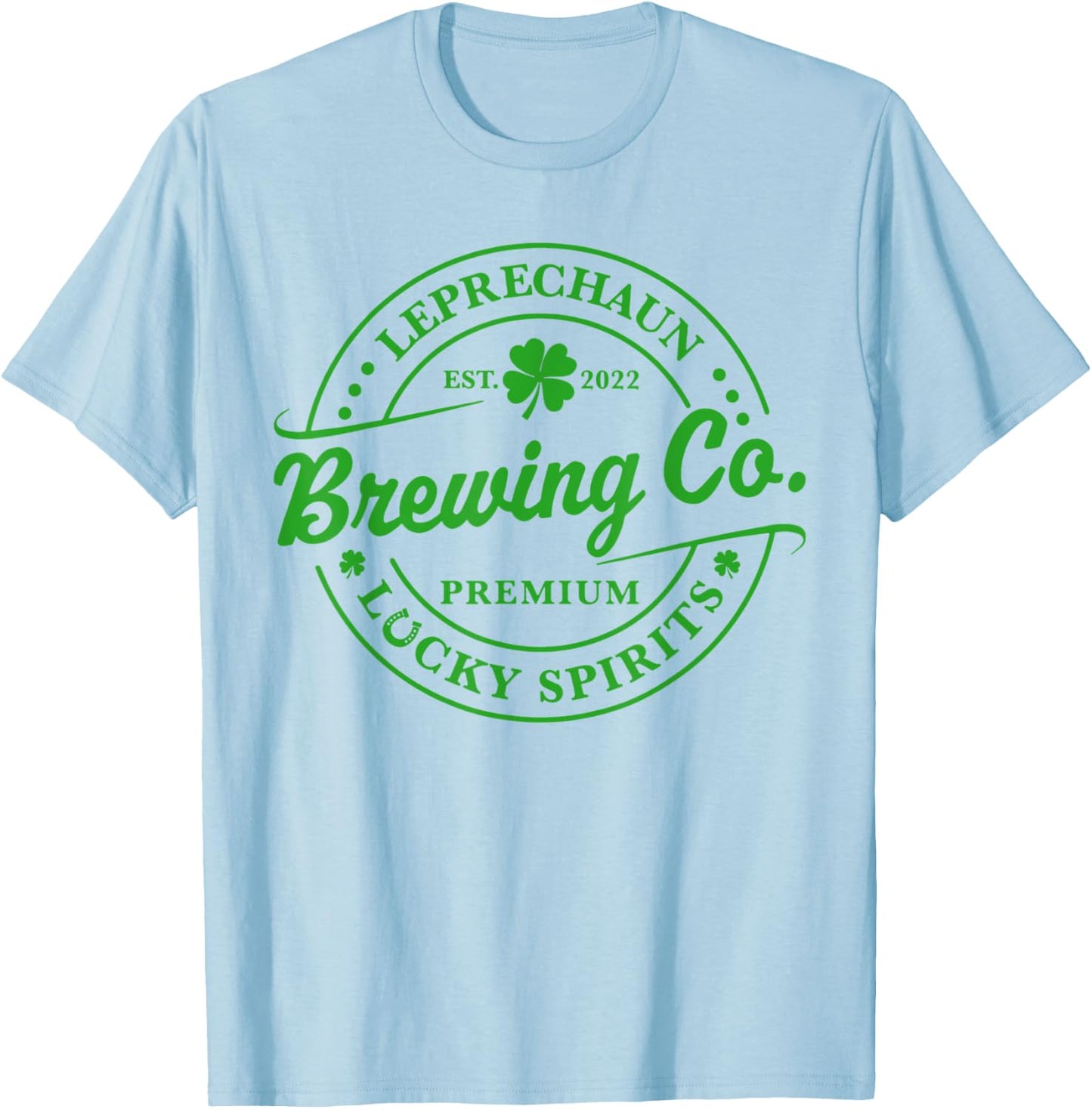 leprechaun brewing company shirt St Patricks Brewing Lucky T-Shirt - T-Shirt | Light Blue