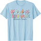 Kids Third Grade Dream Team Butterfly First Day Of School T-Shirt - T-Shirt | Light Blue