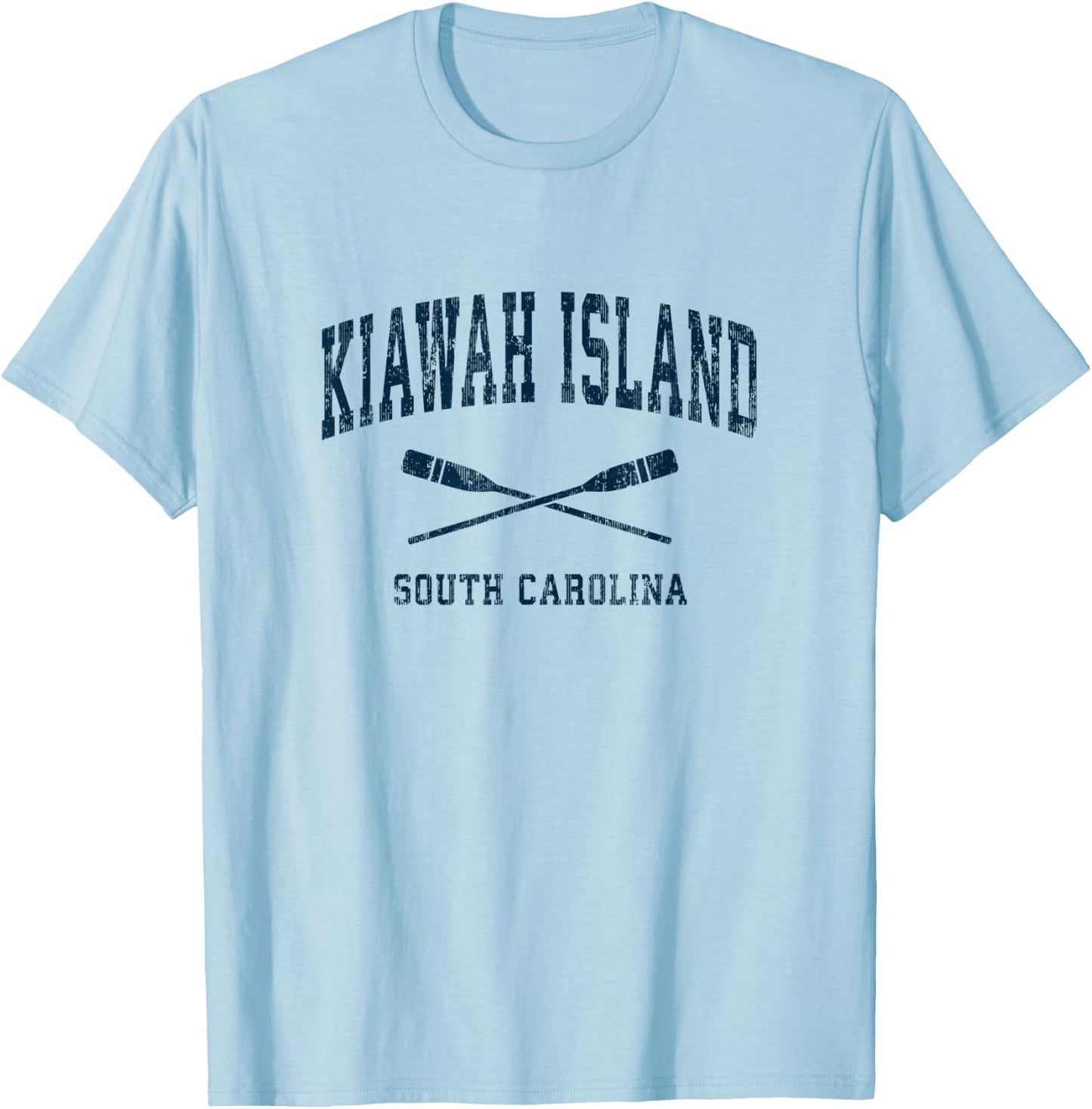 Kiawah Island South Carolina Vintage Nautical Paddles Sports T-Shirt - T-Shirt | Light Blue