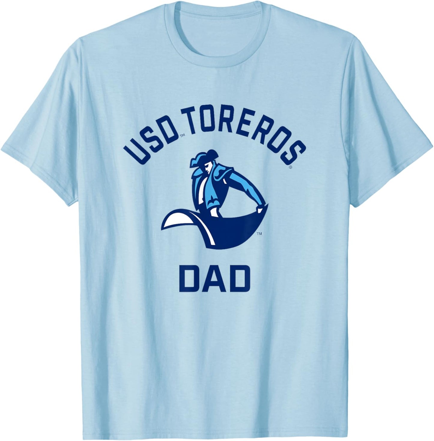 University of San Diego Toreros Arched Dad T-Shirt - T-Shirt | Light Blue