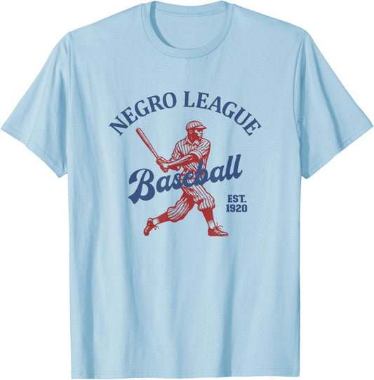 Vintage Negro League Baseball Black History Month T-Shirt - T-Shirt | Light Blue