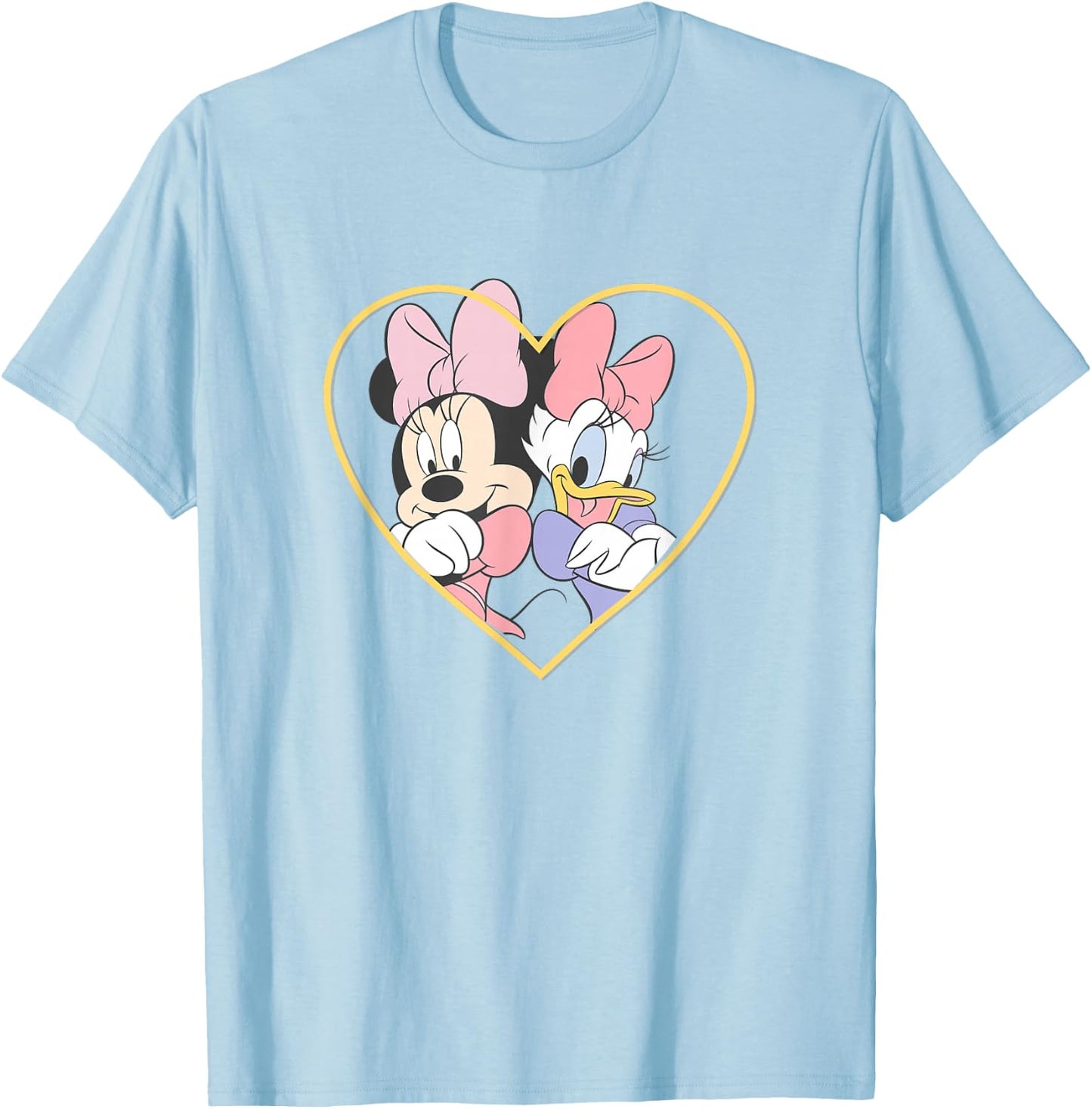 Disney Mickey and Friends Minnie Daisy Friendship Heart Logo T-Shirt - T-Shirt | Light Blue