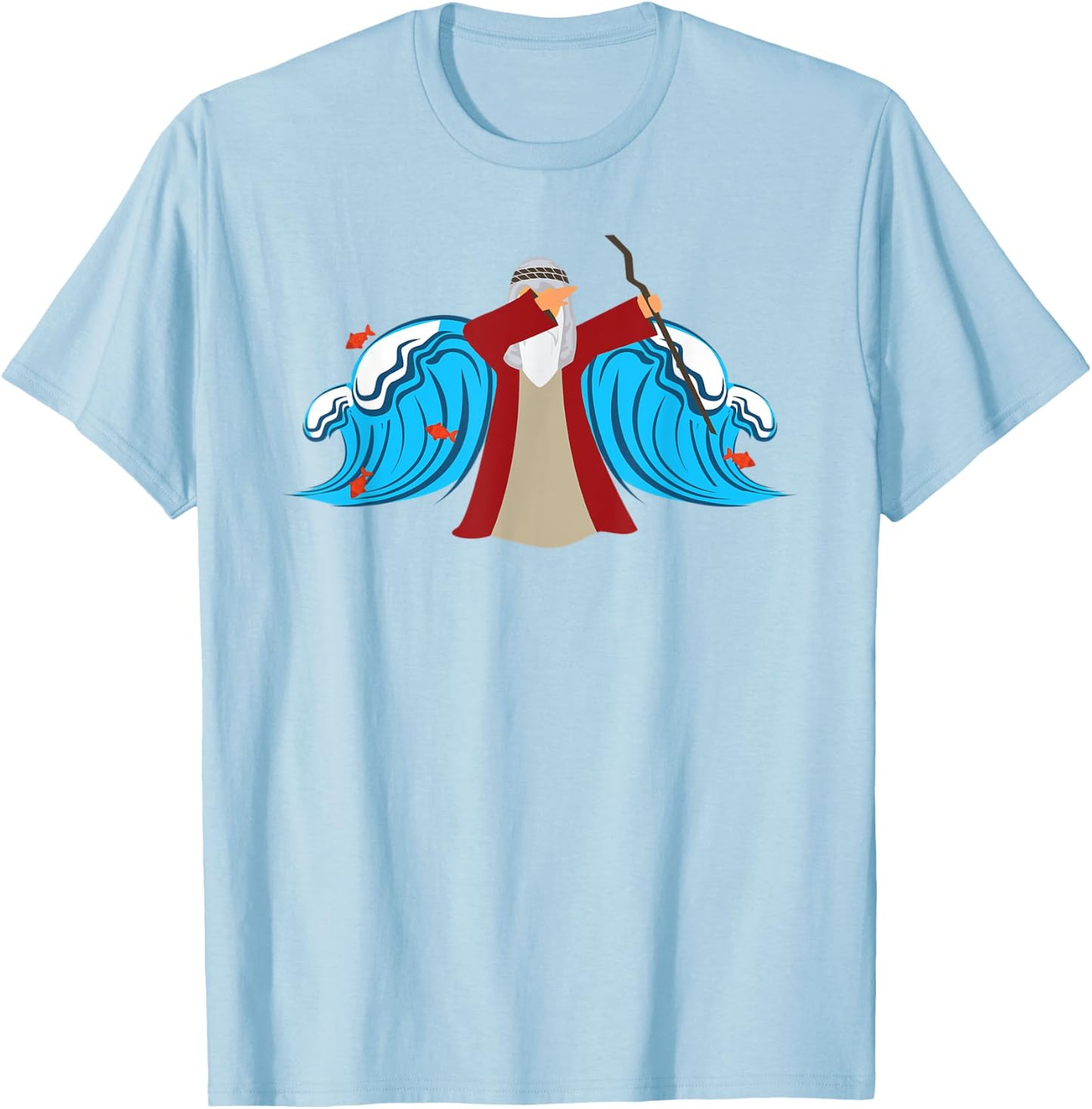 Dabbing Moses Dancing Dab Kids Adults T-Shirt - T-Shirt | Light Blue
