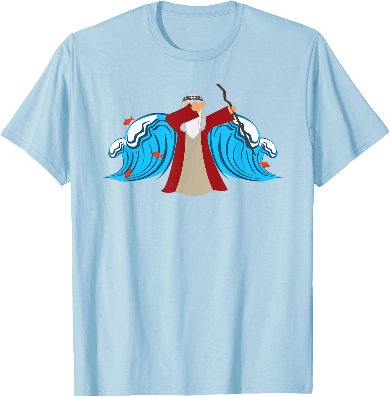 Dabbing Moses Dancing Dab Kids Adults T-Shirt - T-Shirt | Light Blue