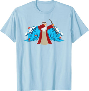 Dabbing Moses Dancing Dab Kids Adults T-Shirt - T-Shirt | Light Blue
