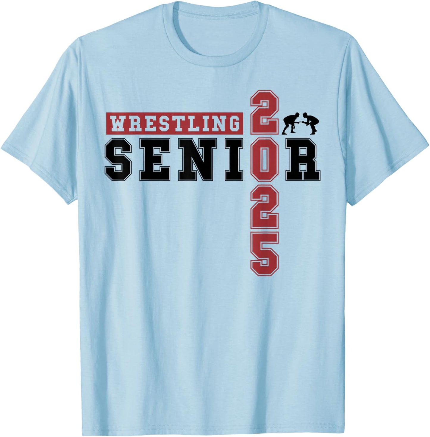 Wrestling Senior Night Wrestling Senior 2025 Graduation 69 T-Shirt - T-Shirt | Light Blue