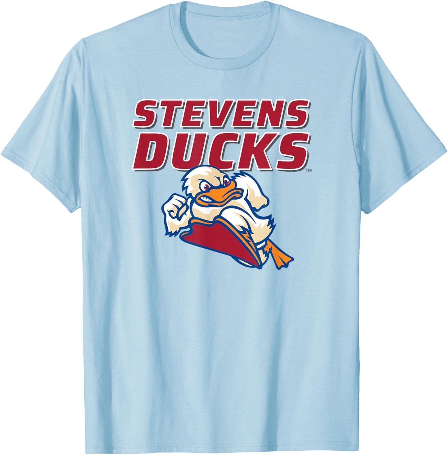 Stevens Institute of Technology Stevens Ducks Logo T-Shirt - T-Shirt | Light Blue