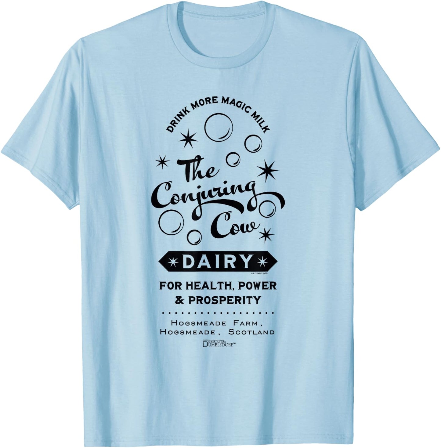 Fantastic Beasts 3 The Conjuring Cow Magic Milk T-Shirt - T-Shirt | Light Blue