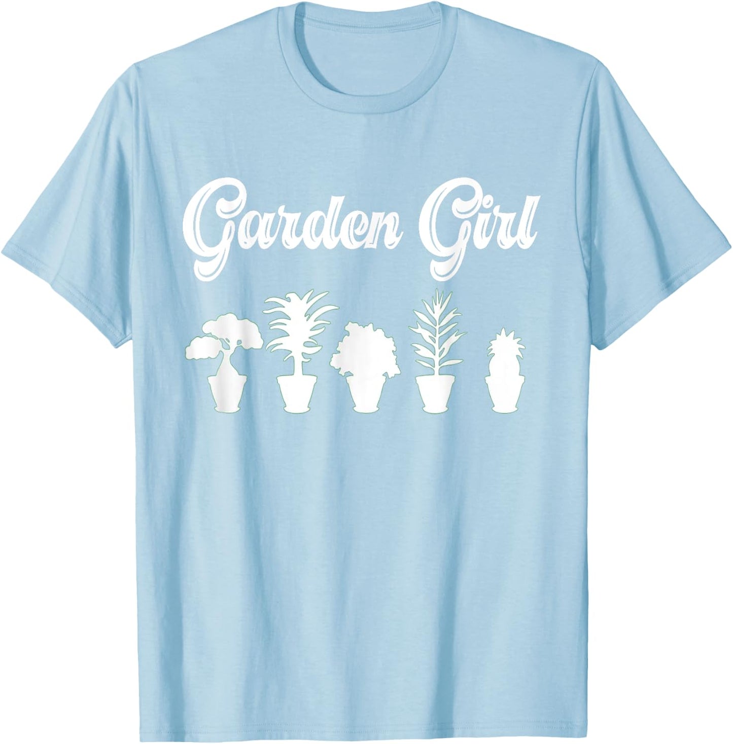 Farmer Girl Garden Gardening Planting Lovers Garden Girl T-Shirt - T-Shirt | Light Blue