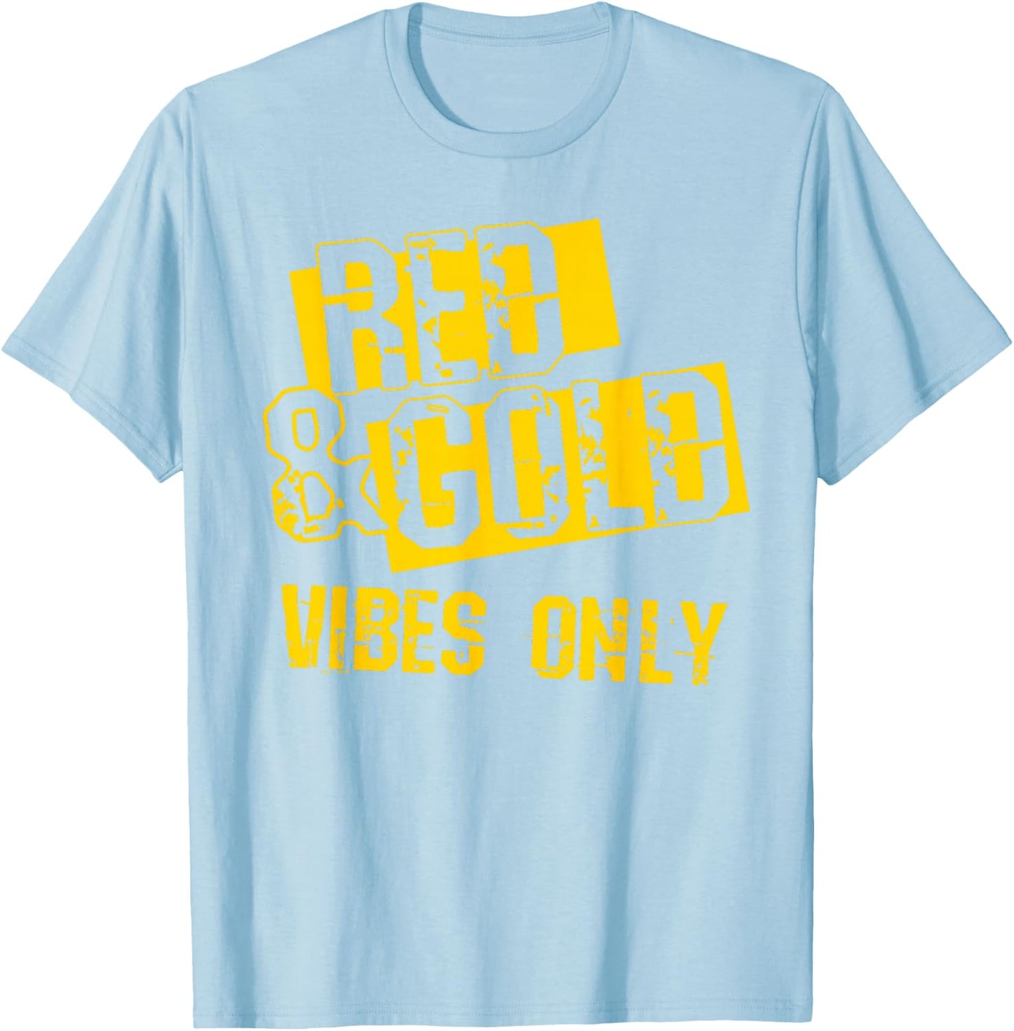 Red and Gold Game Day Group Shirt for High School Football T-Shirt - T-Shirt | Light Blue
