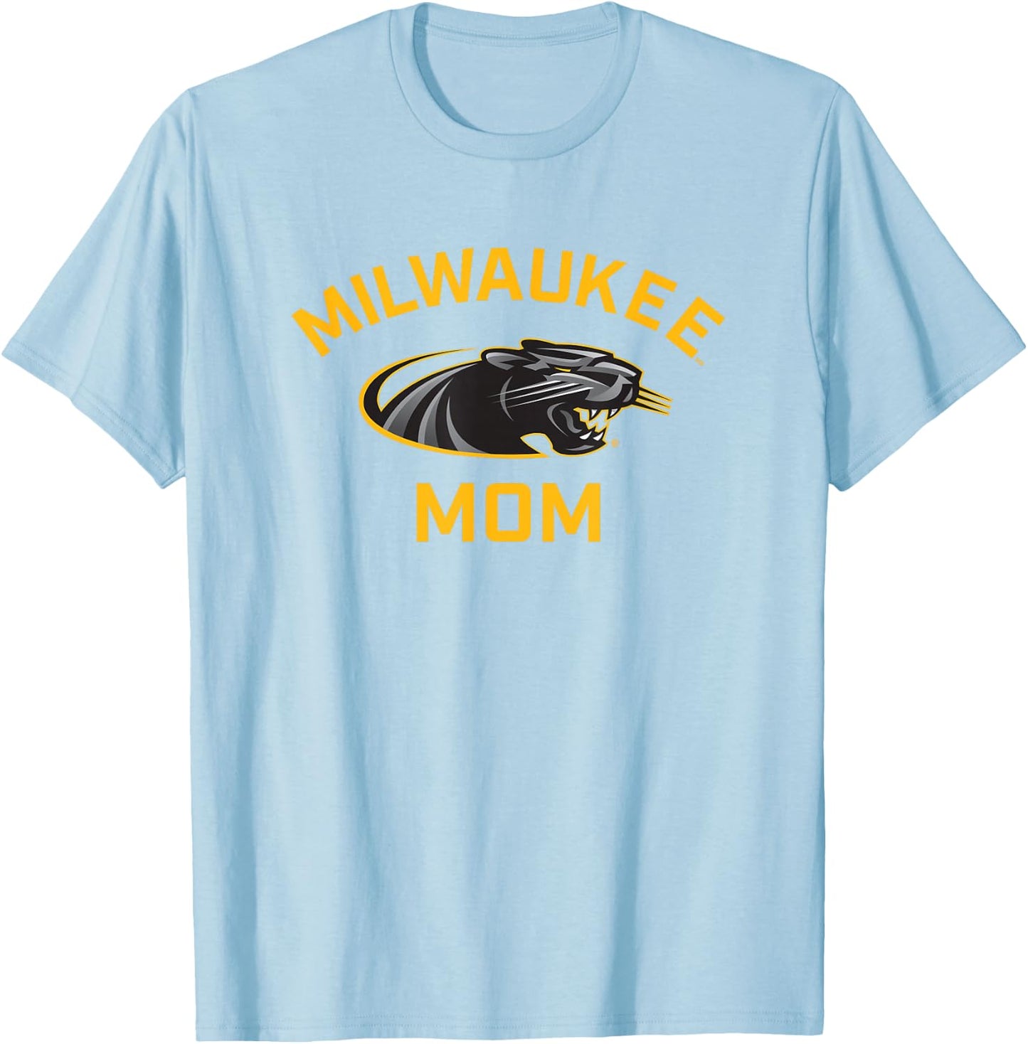 UW Milwaukee Panthers Arched Mom T-Shirt - T-Shirt | Light Blue