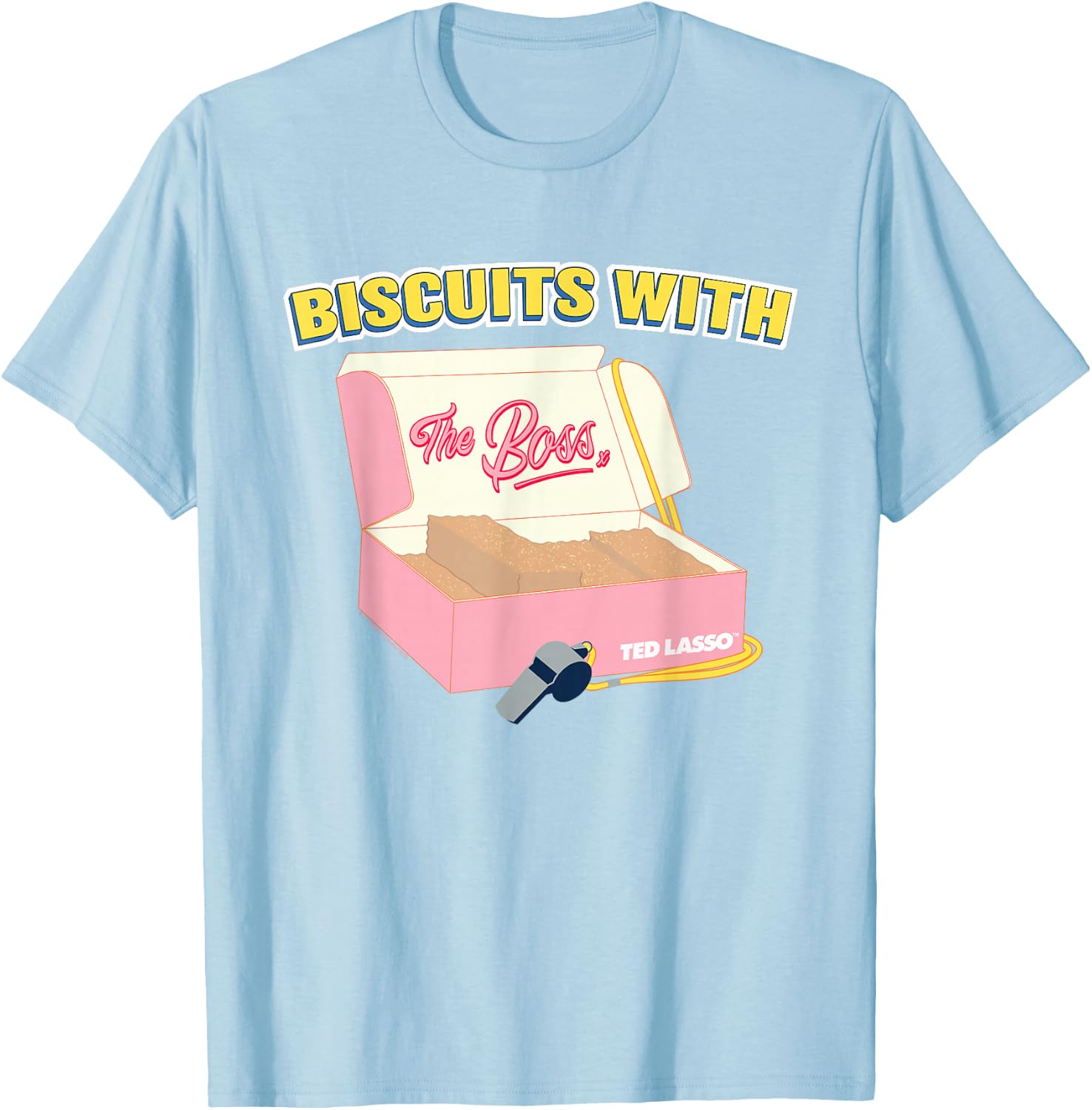 Ted Lasso Biscuits with The Boss T-Shirt - T-Shirt | Light Blue