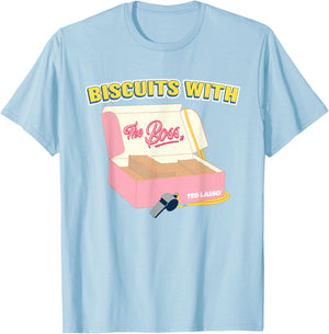 Ted Lasso Biscuits with The Boss T-Shirt - T-Shirt | Light Blue