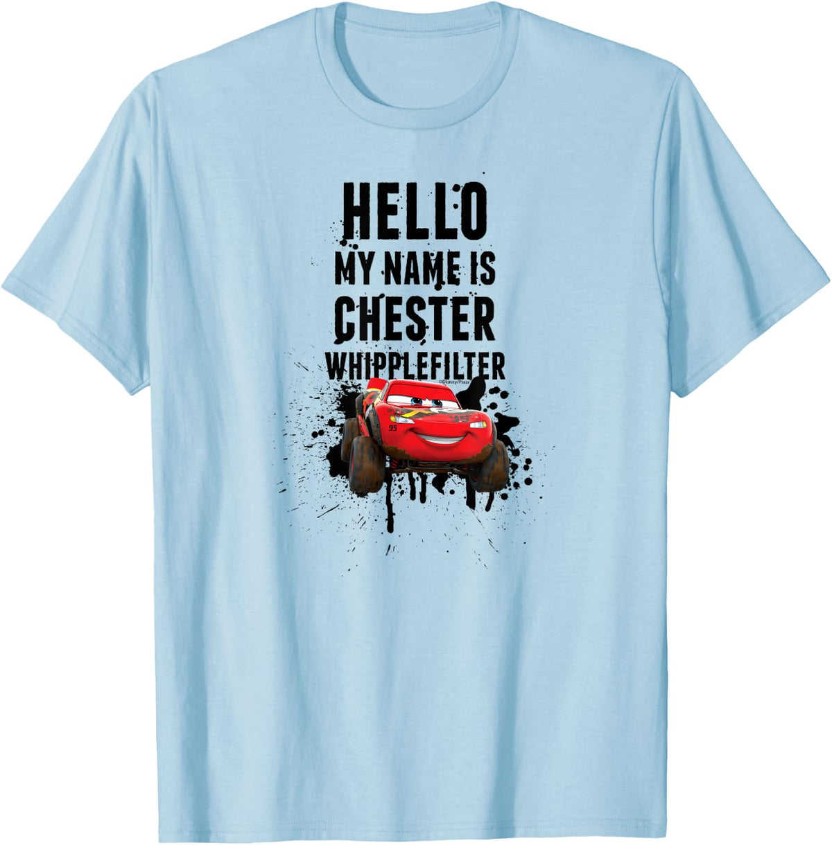 Cars - Hello My Name Is Chester Whipplefilter T-Shirt - T-Shirt | Light Blue